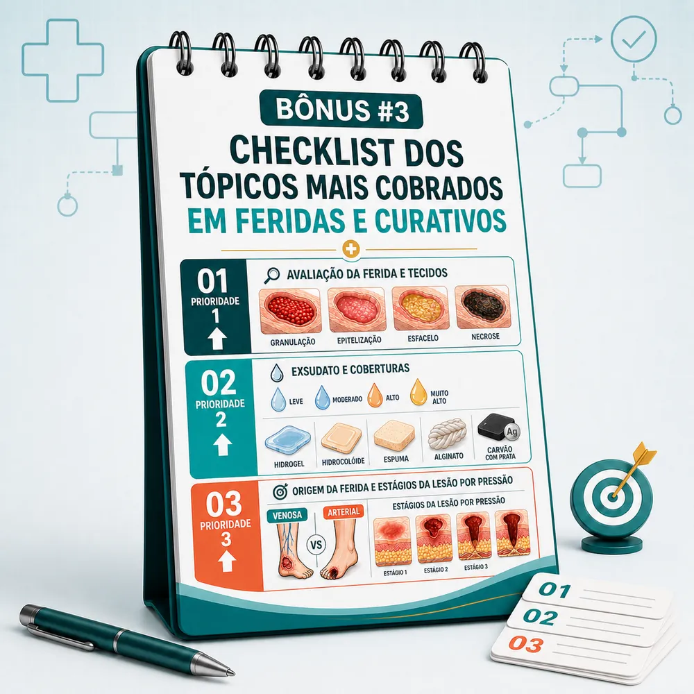 Checklist dos Tópicos Mais Cobrados em Feridas e Curativos